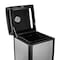 Alpine Industries 40 Gal. Steel All-Weather Outdoor Commercial Trash Can, Ash Tray Lid 472-40-SIL - alternate 8